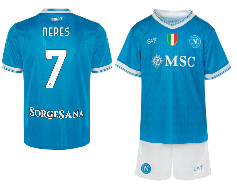 Neres SSC Napoli 2526 Home Kids Kit