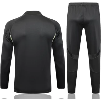 Real Madrid 25/26 Half-Zip Tracksuit (Black/Neon Lime)