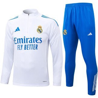 Real Madrid 25/26 Kids White Training Tracksuit