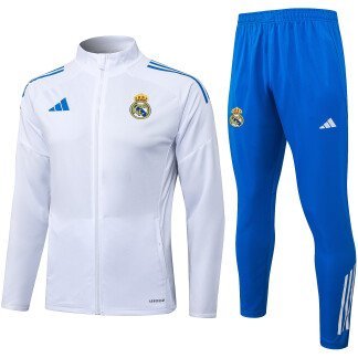 Real Madrid 25/26 Tracksuit (White/Royal Blue)