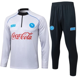 SSC Napoli 25/26 Half-Zip Tracksuit (Light Grey/Black)
