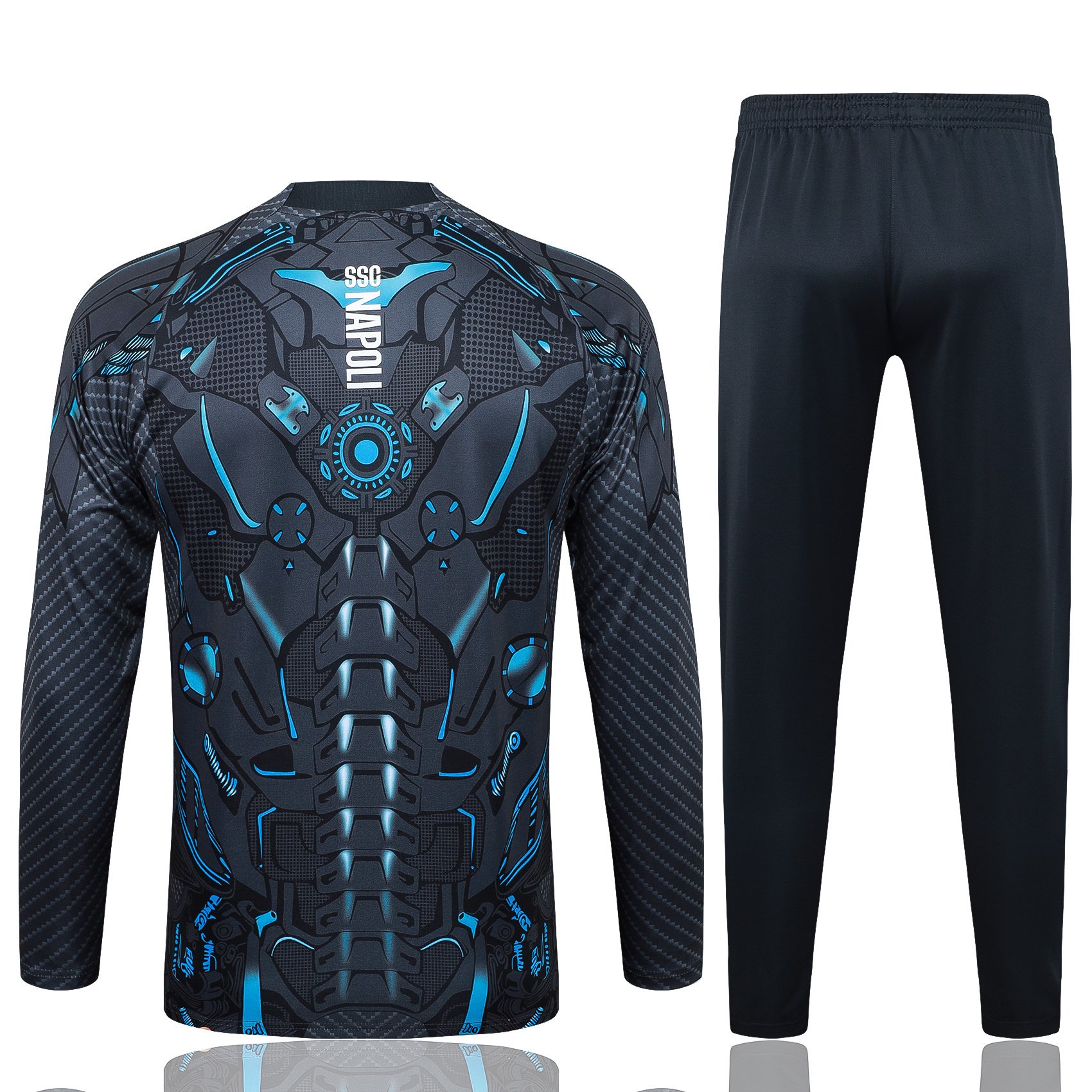 SSC Napoli 25/26 Half-Zip Training Tracksuit (Black/Teal