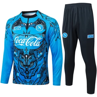 SSC Napoli 25/26 Half-Zip Training Tracksuit (Black/Teal