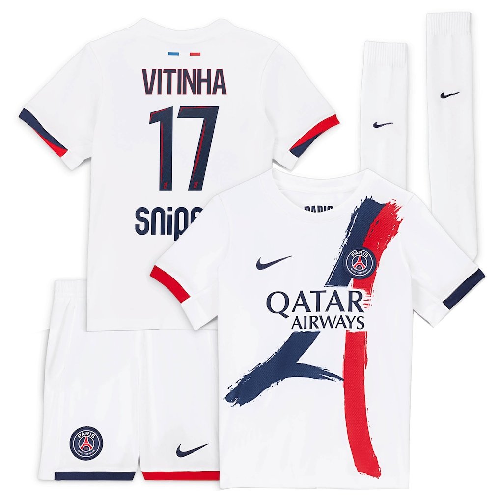 Vitinha PSG 2526 Away Kids Kit
