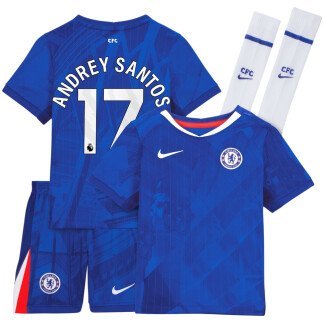 Andrey Santos Chelsea 25/26 Home Kids Kit