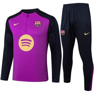 Barcelona 25/26 Half-Zip Purple & Navy Training Tracksuit