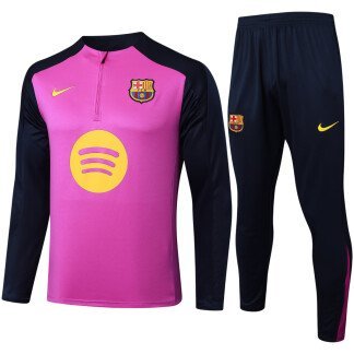 Barcelona 25/26 Pink Half-Zip Tracksuit (Kids Sizing)