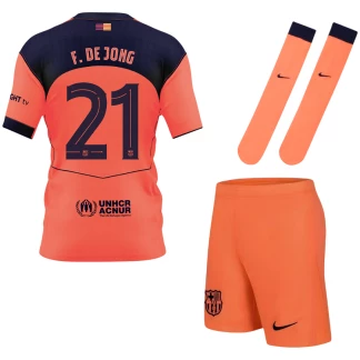 F. de Jong Barcelona 25/26 Third Kids Kit