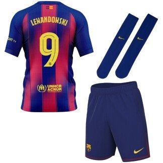 Lewandowski Barcelona 25/26 Home Kids Kit