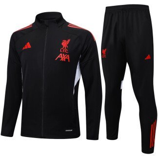 Liverpool 25/26 Full-Zip Black Tracksuit (Kids Sizing)