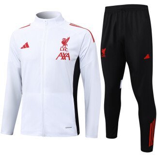 Liverpool 25/26 Full-Zip White Tracksuit (Kids Sizing)