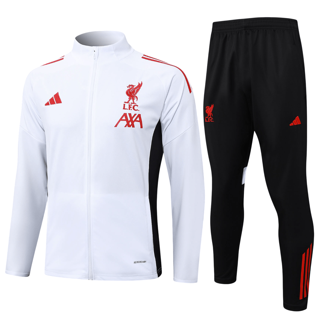 Liverpool 2526 Full-Zip White Tracksuit (Kids Sizing)-