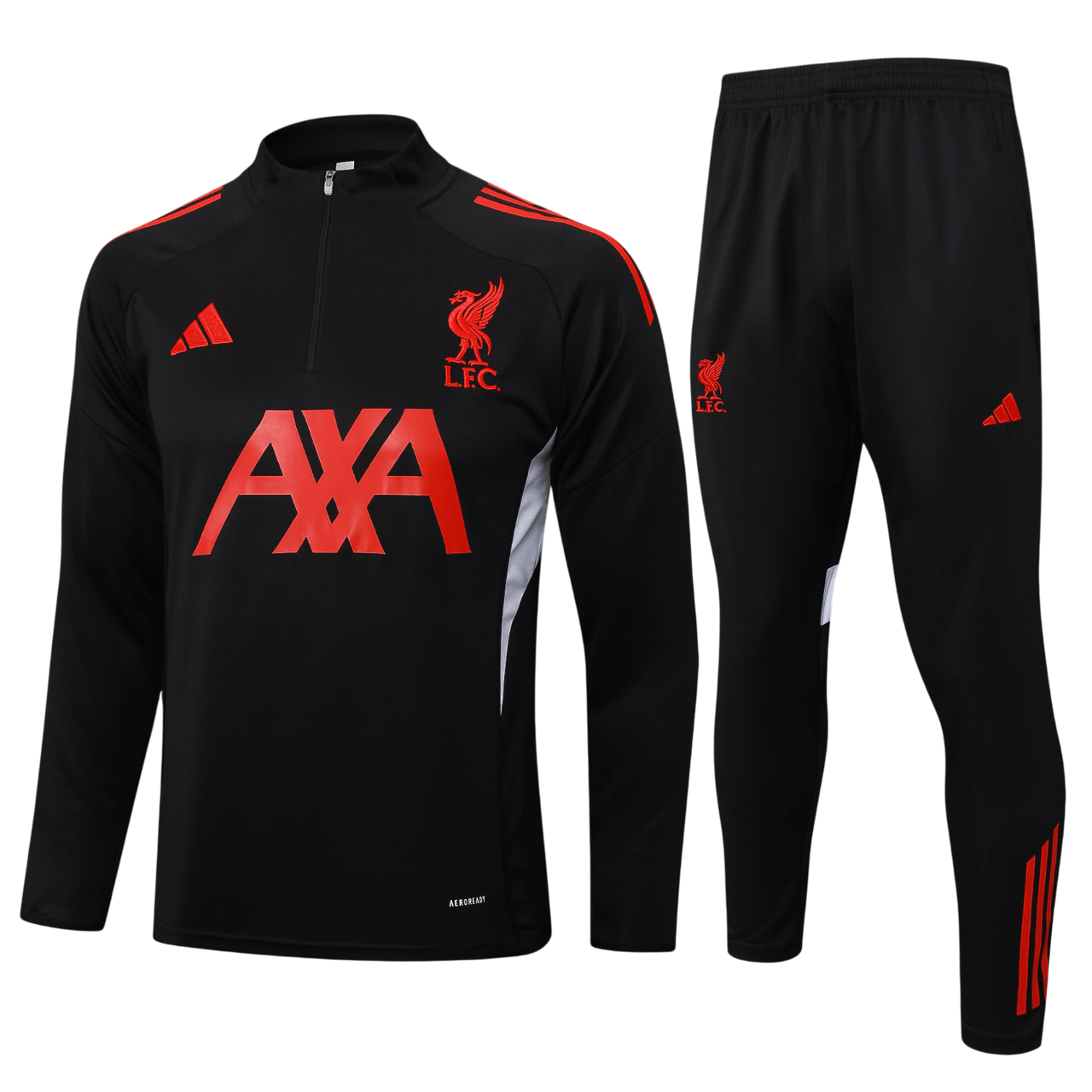 Liverpool 2526 Half-Zip Black Tracksuit (Kids Sizing)-
