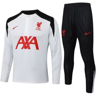 Liverpool 25/26 Half-Zip White Training Tracksuit (Kids Sizing)