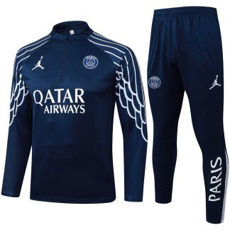 PSG 25/26 Dark Blue Half-Zip Tracksuit (Kids Sizing)