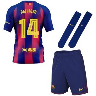 Rashford Barcelona 25/26 Home Kids Kit