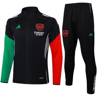 Arsenal 25/26 Full-Zip Black Tracksuit (Kids Sizing)