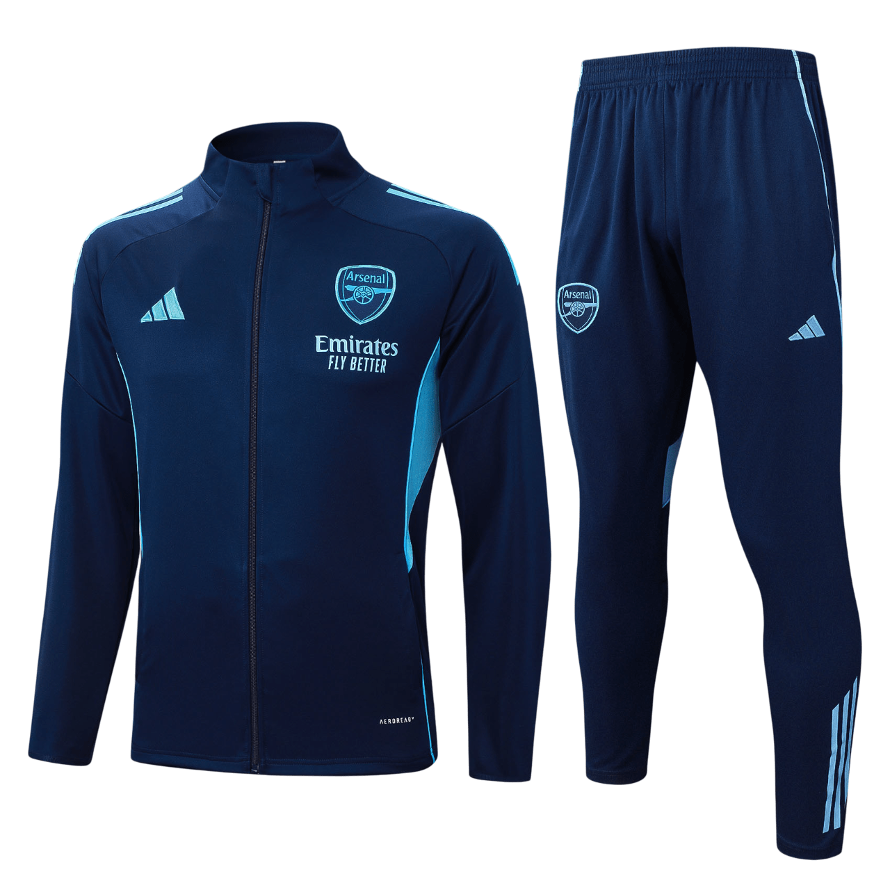 Arsenal 25/26 Full-Zip Dark Blue Tracksuit (Kids Sizing