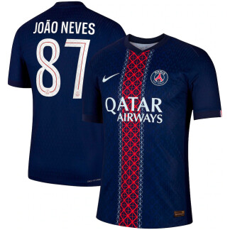 João Neves PSG 25/26 Authentic Home Jersey (Cup printing)