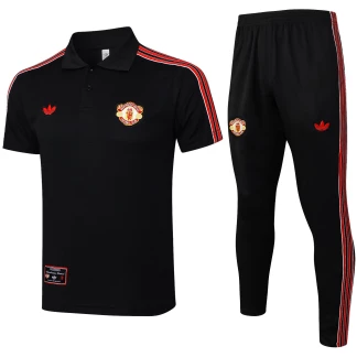 Manchester United 25/26 Black Icon Training Polo Set