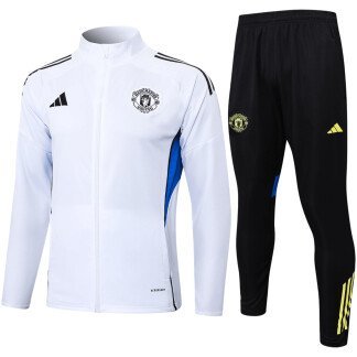 Manchester United 25/26 Full-Zip White Tracksuit (Kids Sizing)
