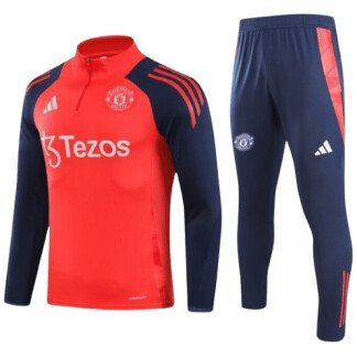 Manchester United 24/25 Red/Navy Half-Zip Tracksuit (Kids Sizing)