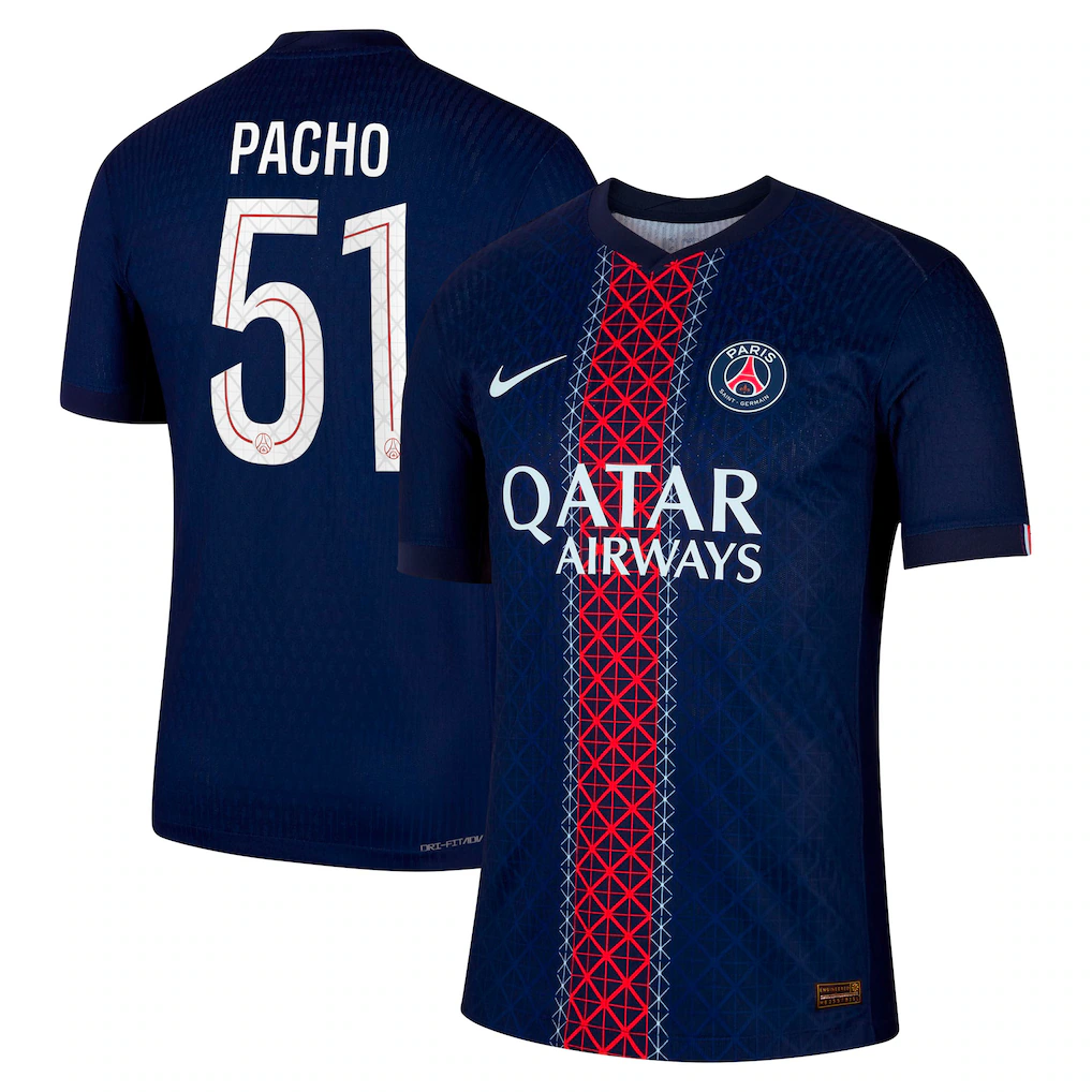 Pacho PSG 2526 Authentic Home Jersey (Cup printing)