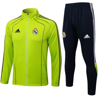 Real Madrid 25/26 Full-Zip Neon Green Tracksuit (Kids Sizing)