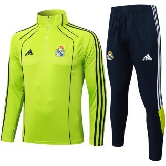 Real Madrid 25/26 Neon Green Tracksuit (Kids Sizing)