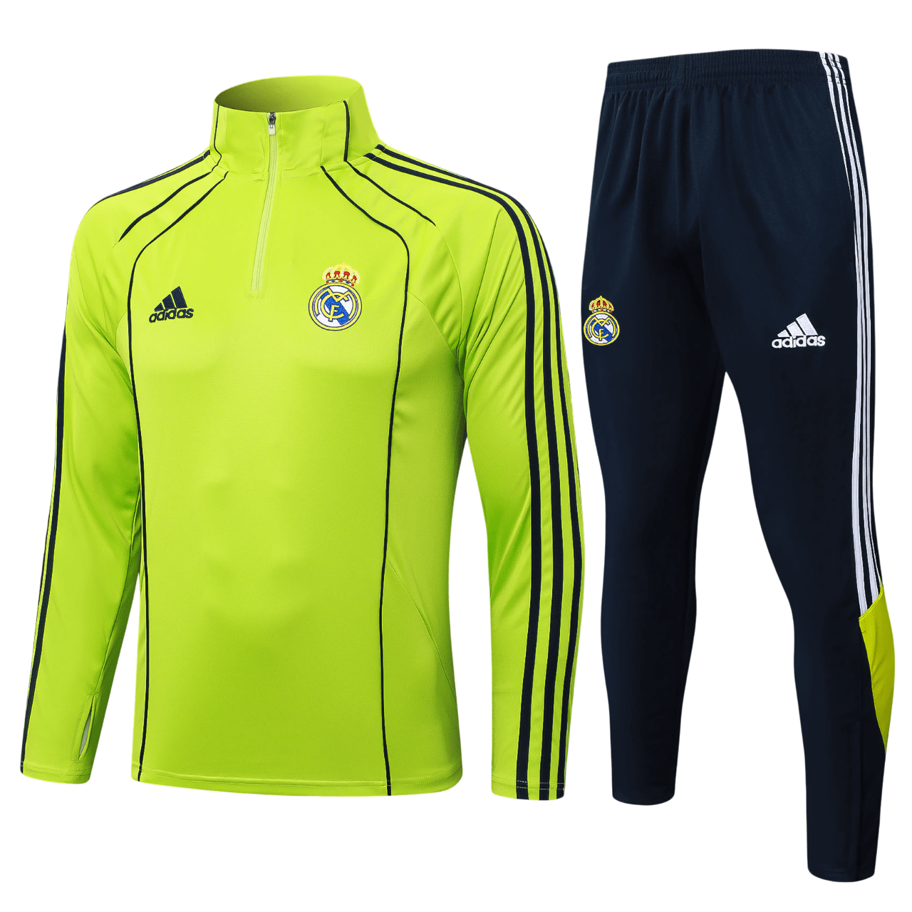 Real Madrid 2526 Neon Green Tracksuit (Kids Sizing)-