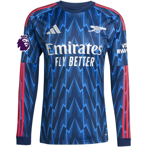 White Arsenal 25/26 Away Long Sleeve Jersey - SoccerArmor