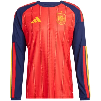Spain 26/27 Authentic Home Long Sleeve Jersey