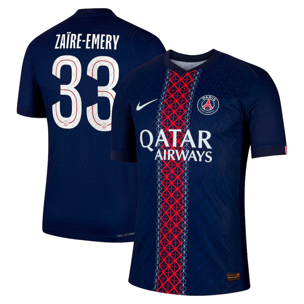 Zaïre-Emery PSG 2526 Authentic Home Jersey (Cup printing)