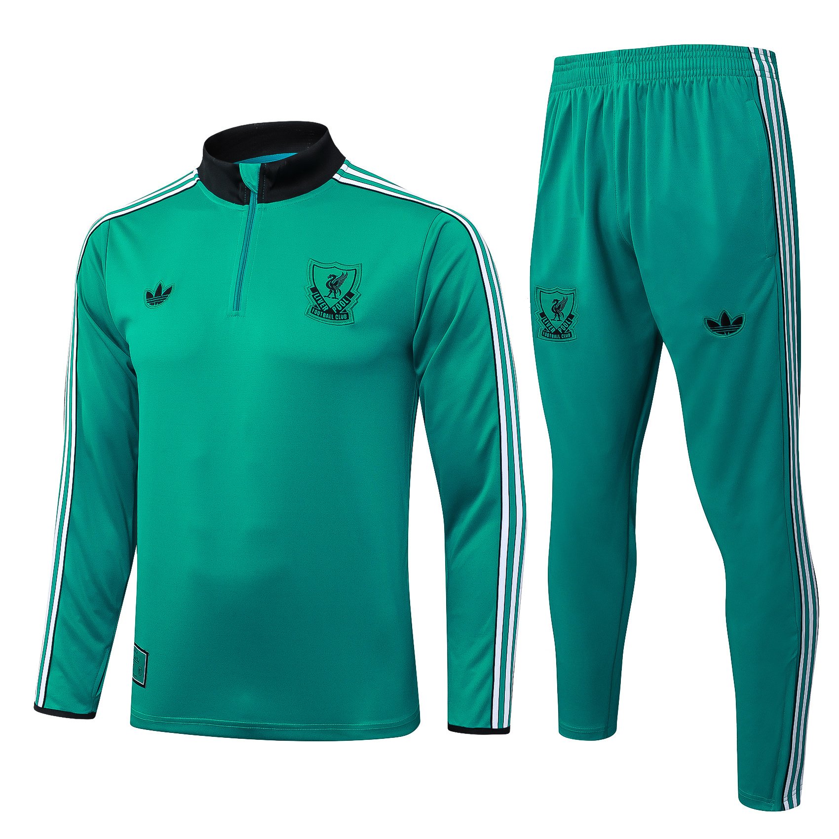 Liverpool 2526 GreenBlack Half-Zip Tracksuit