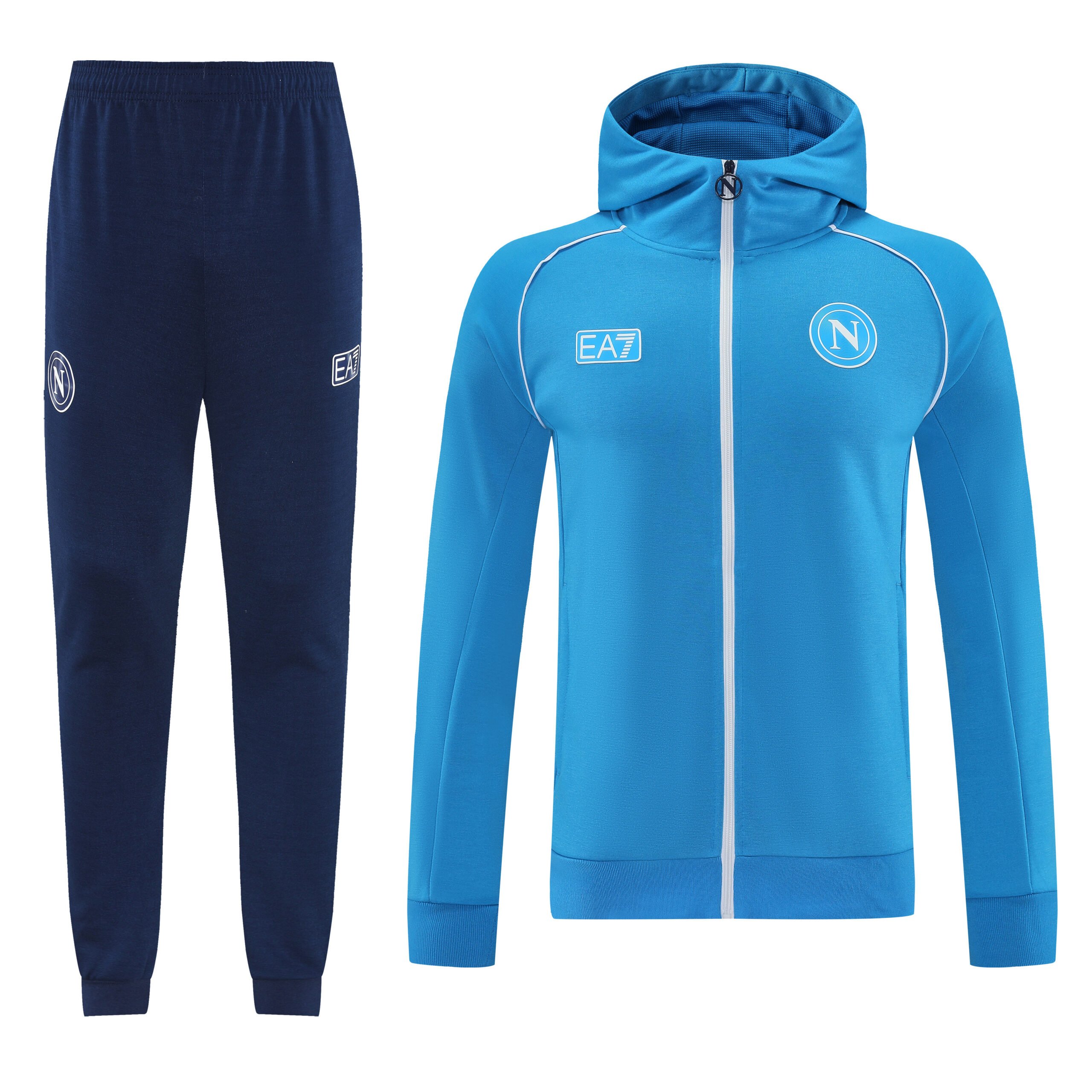 SSC Napoli 2526 Blue Hooded Tracksuit3