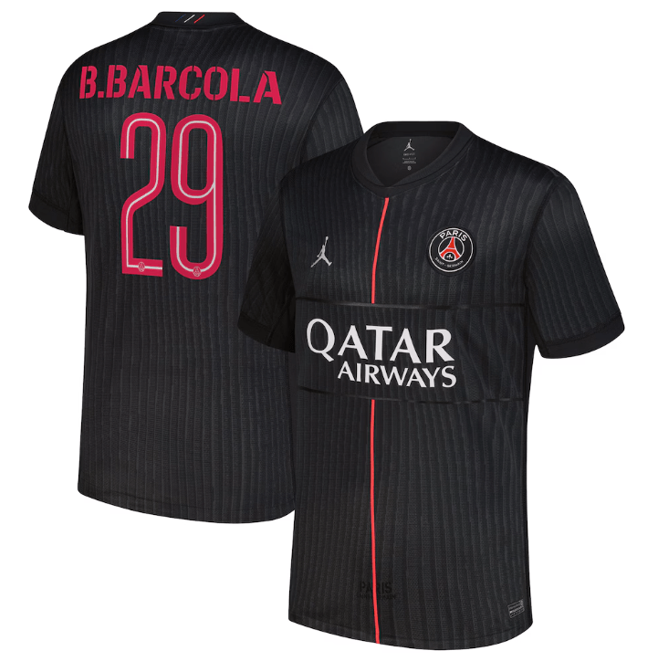 B.Barcola PSG 2526 Fourth Jersey (Cup printing)