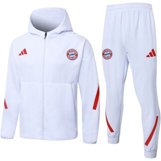 Bayern Munich 25/26 White Hooded Tracksuit