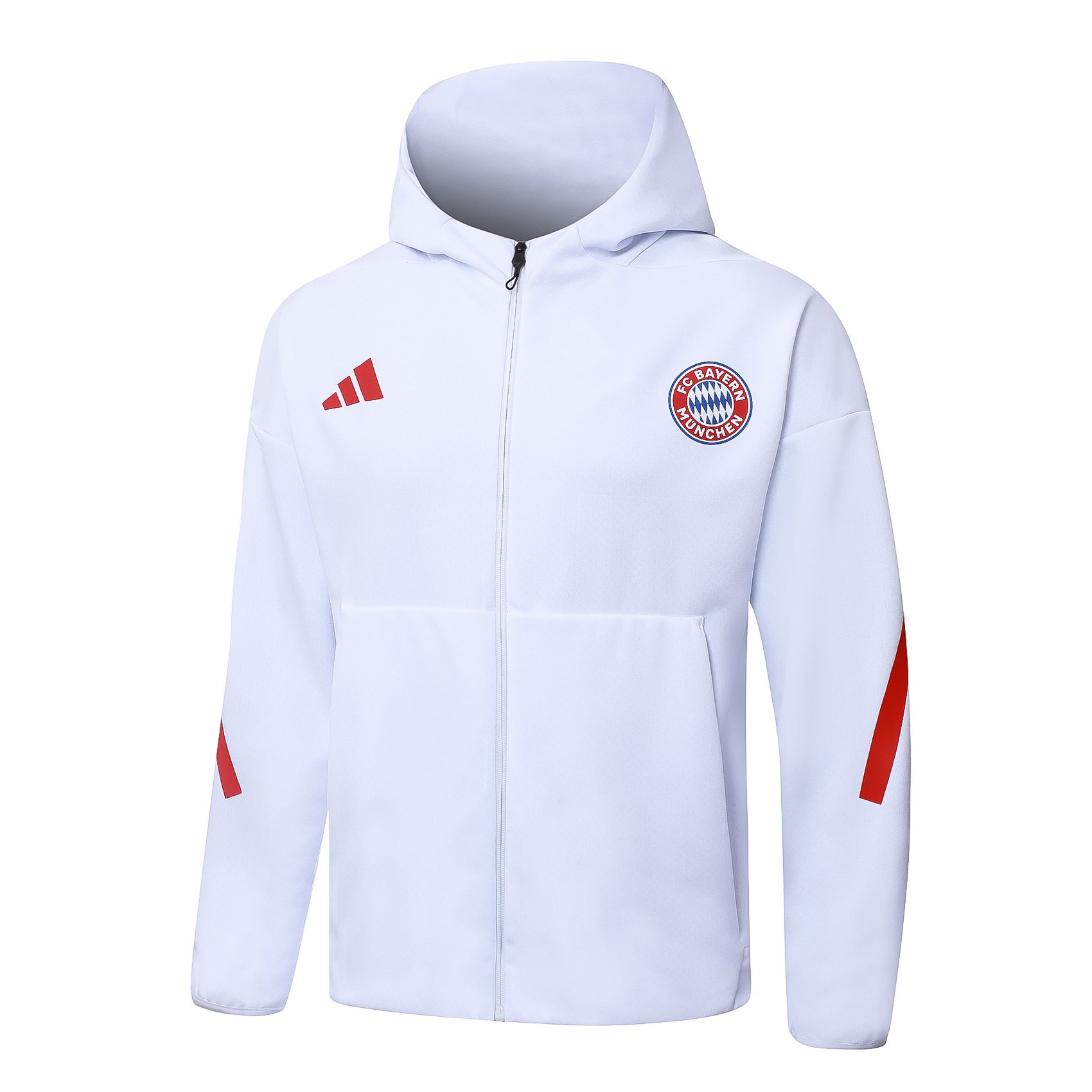 Bayern Munich 2526 White Hooded Tracksuit3