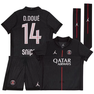 D.Doué PSG 25/26 Fourth Kids Kit