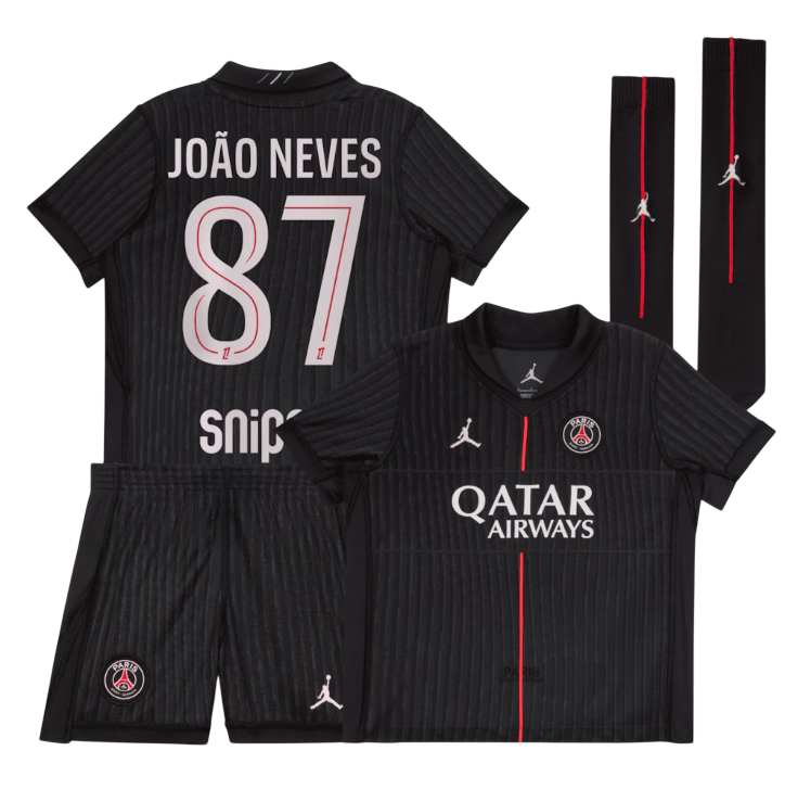 João Neves PSG 2526 Fourth Kids Kit.1