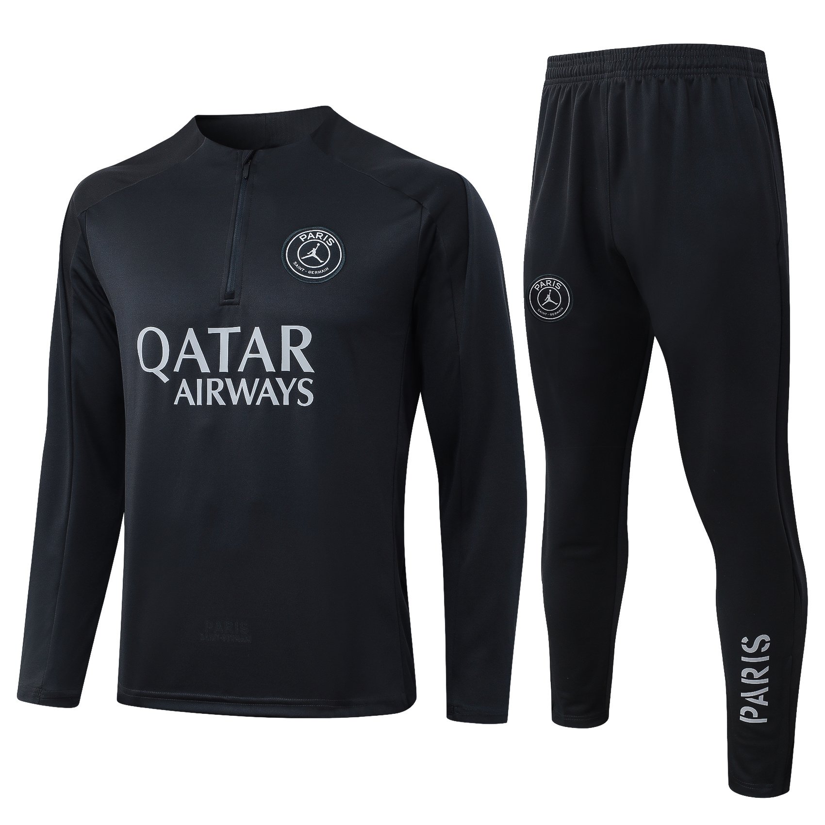 PSG 2526 Black Half-Zip Training Tracksuit
