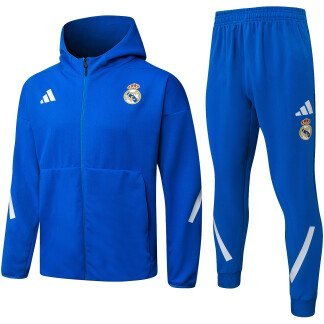Real Madrid 25/26 Royal Blue Hooded Tracksuit