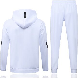 Real Madrid 25/26 White Hooded Tracksuit