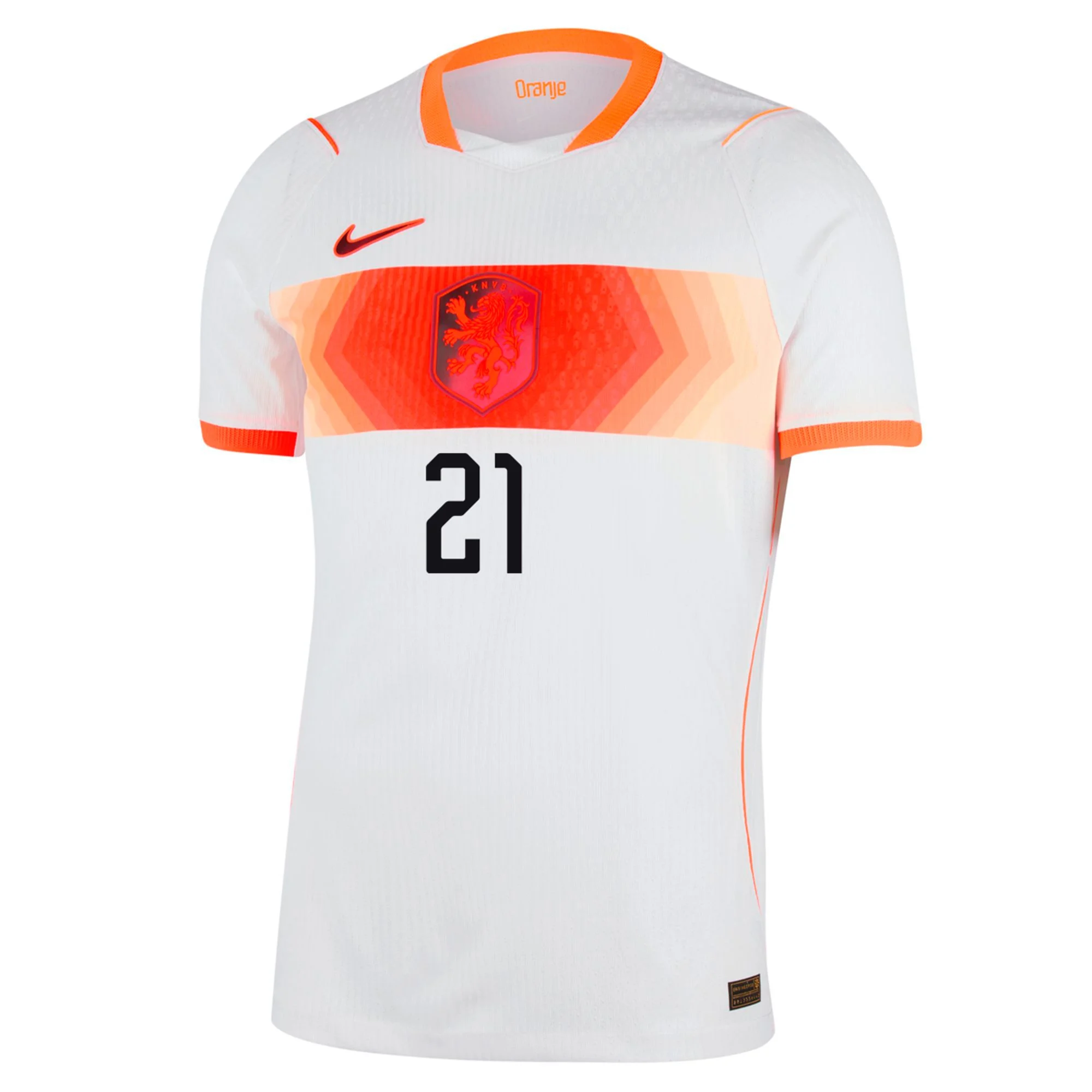F. De Jong Netherlands 2627 Authentic Away Jersey2