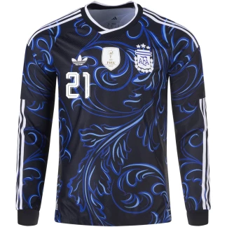 Mastantuono Argentina 26/27 Authentic Away Long Sleeve Jersey