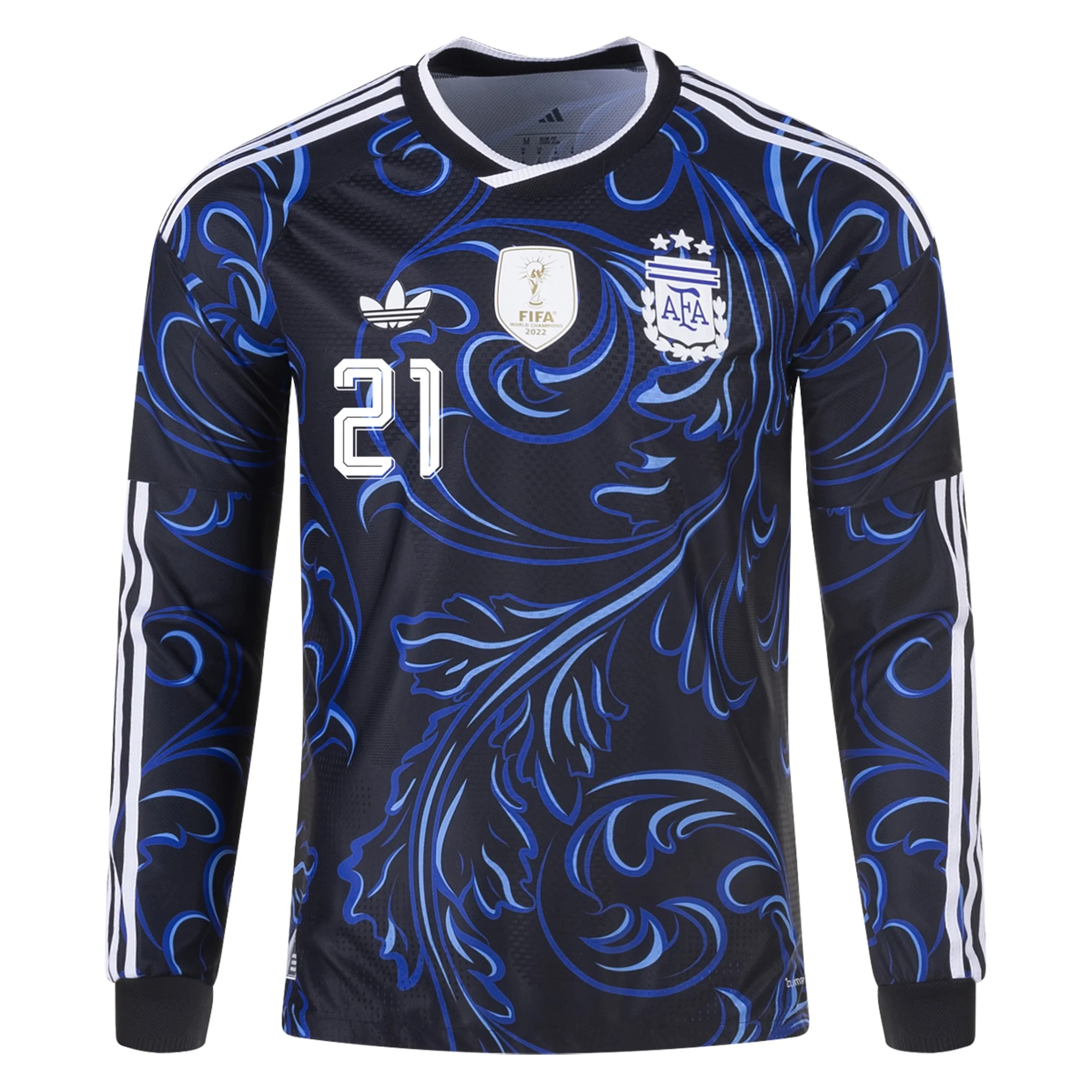 Mastantuono Argentina 2627 Authentic Away Long Sleeve Jersey2