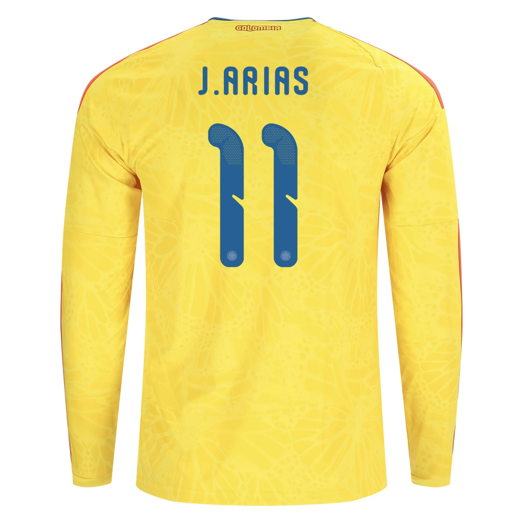 J. Arias Colombia 2627 Long Sleeve Home Jersey