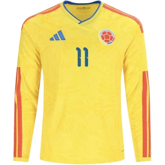 J. Arias Colombia 26/27 Long Sleeve Home Jersey