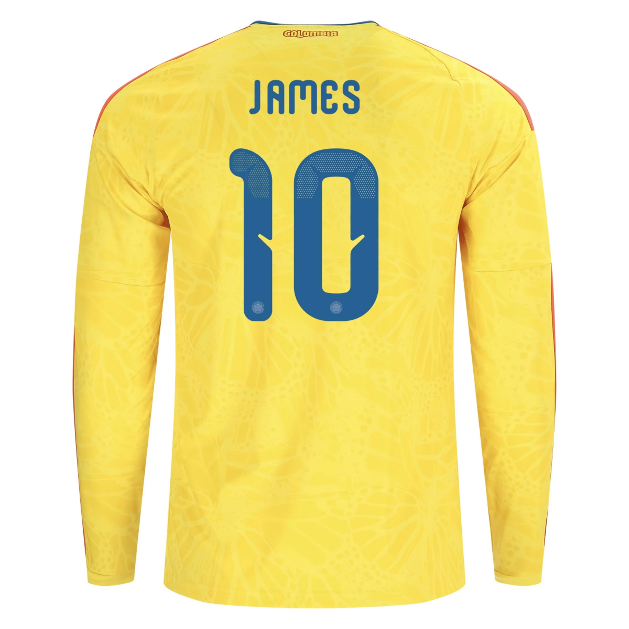 James Colombia 2627 Long Sleeve Home Jersey