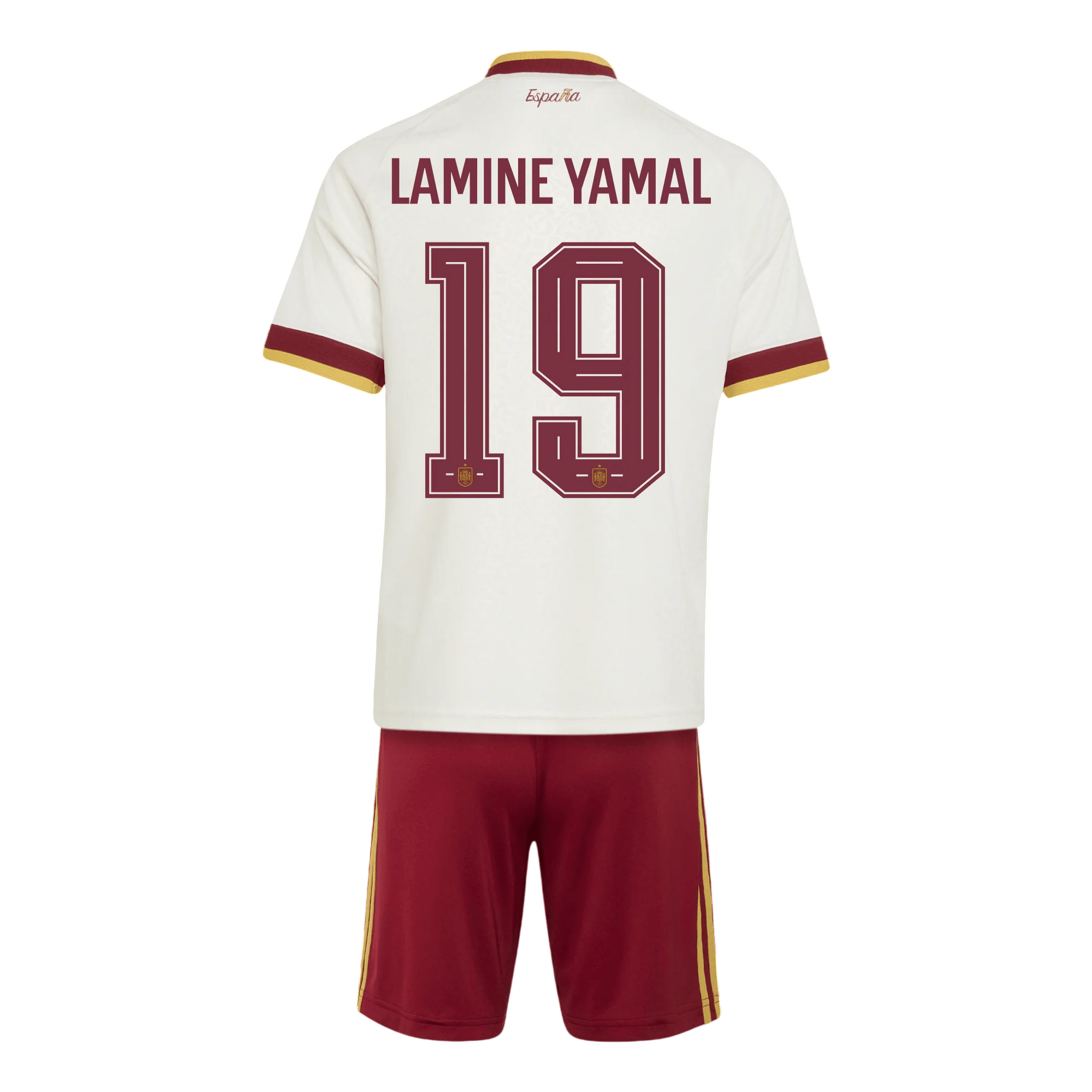 Lamine Yamal Spain 26 27 Away Kids Kit SoccerArmor lamine-yamal-spain-26-27-away-kids-kit-soccerarmor